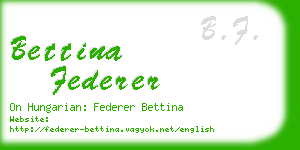 bettina federer business card